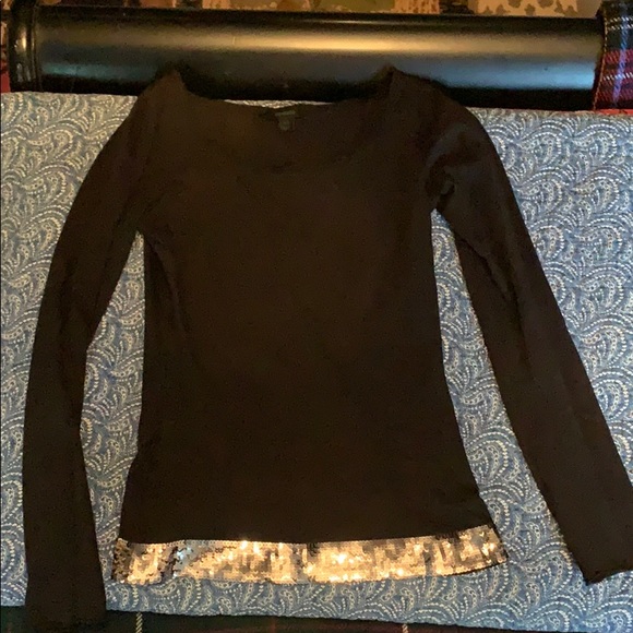 Black long sleeve top with bling - Picture 5 of 6